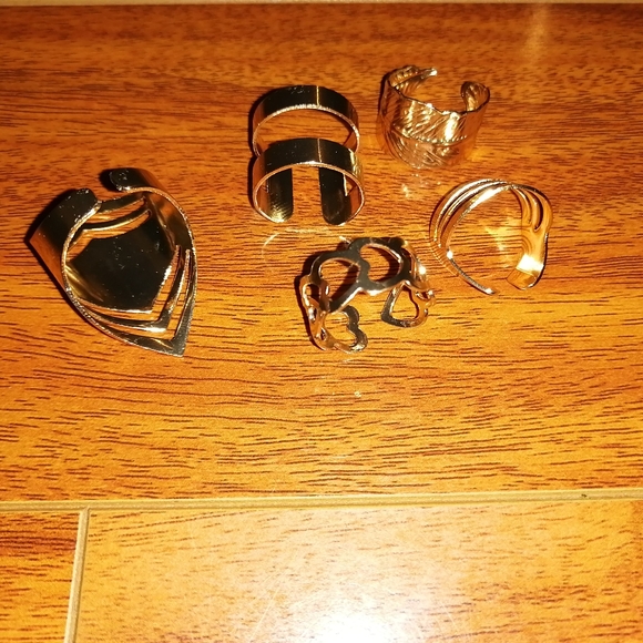 Set of 5 golden rings - Picture 7 of 7